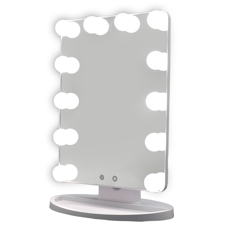 SM279SL Espejo de tocador Hollywood Espejo de maquillaje iluminado con 12 bombillas regulables